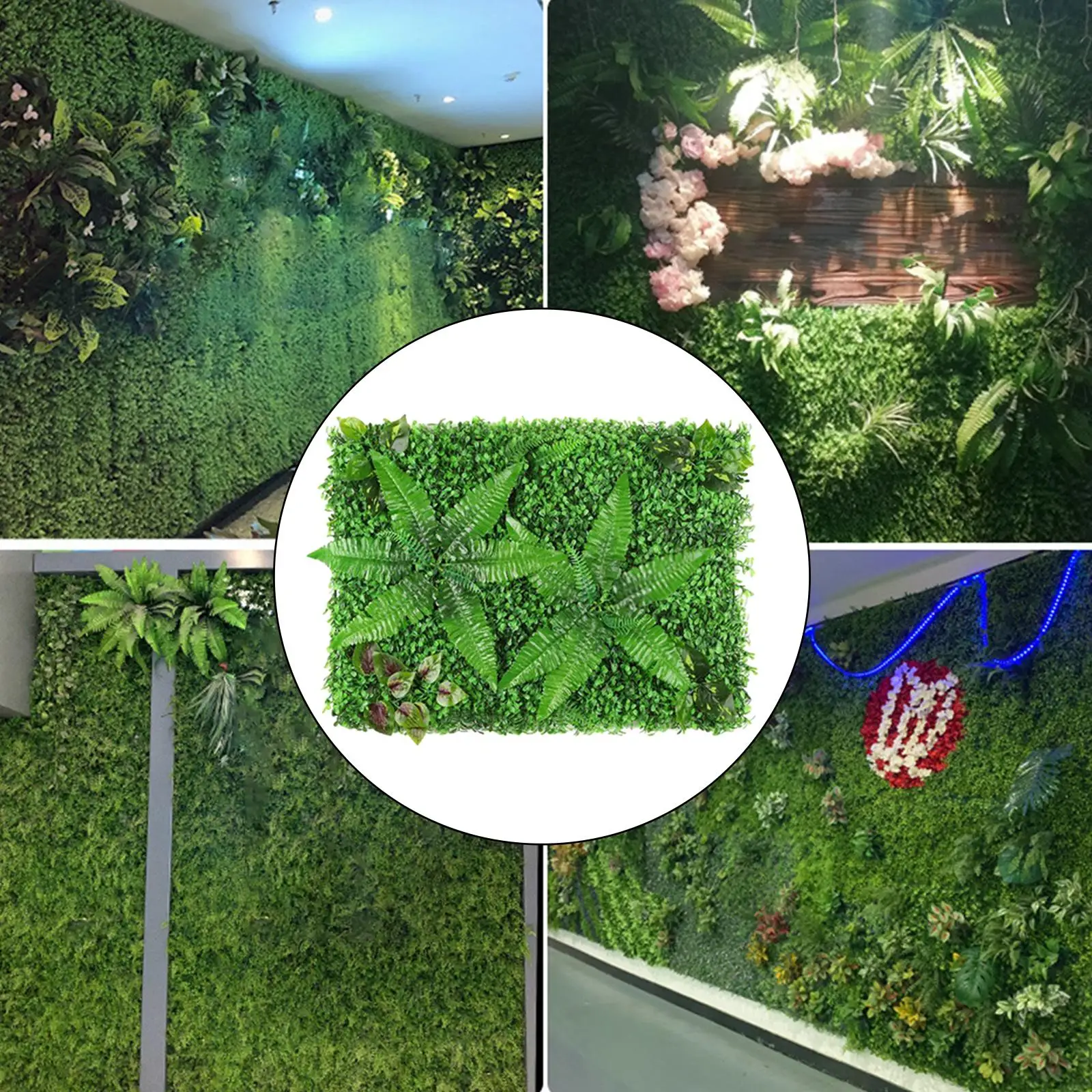 Artificial Hedge Panel Greenery Wall Decorative for Garden Backyard Festival Decor