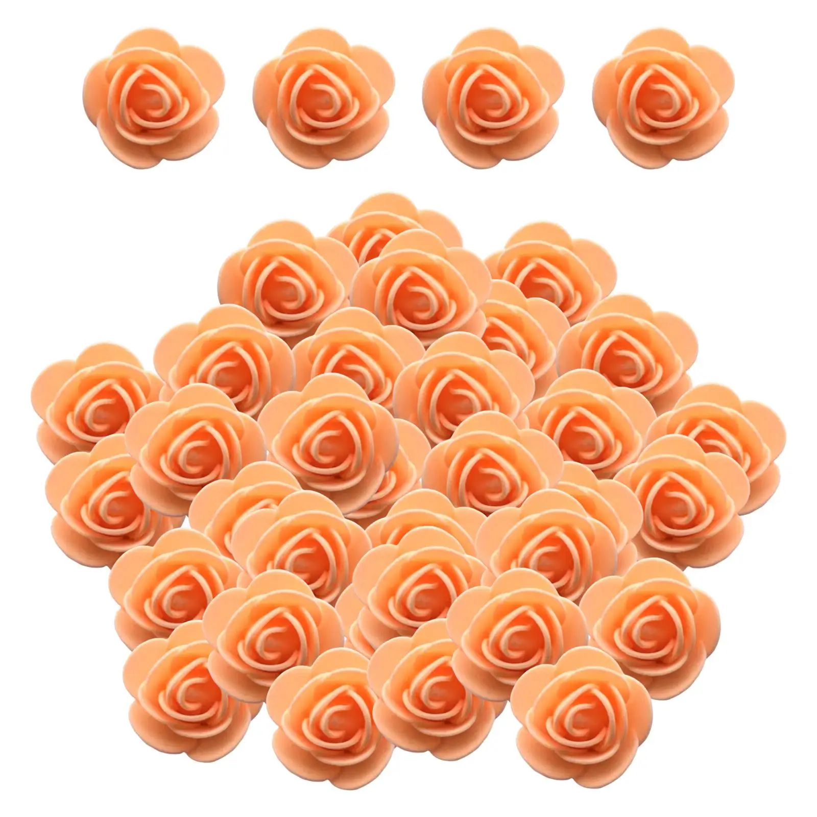 500 Pieces Mini Artificial Rose Heads Stemless Flower Heads Flower Arrangement for DIY Crafts Table Party Cake Home Decoration