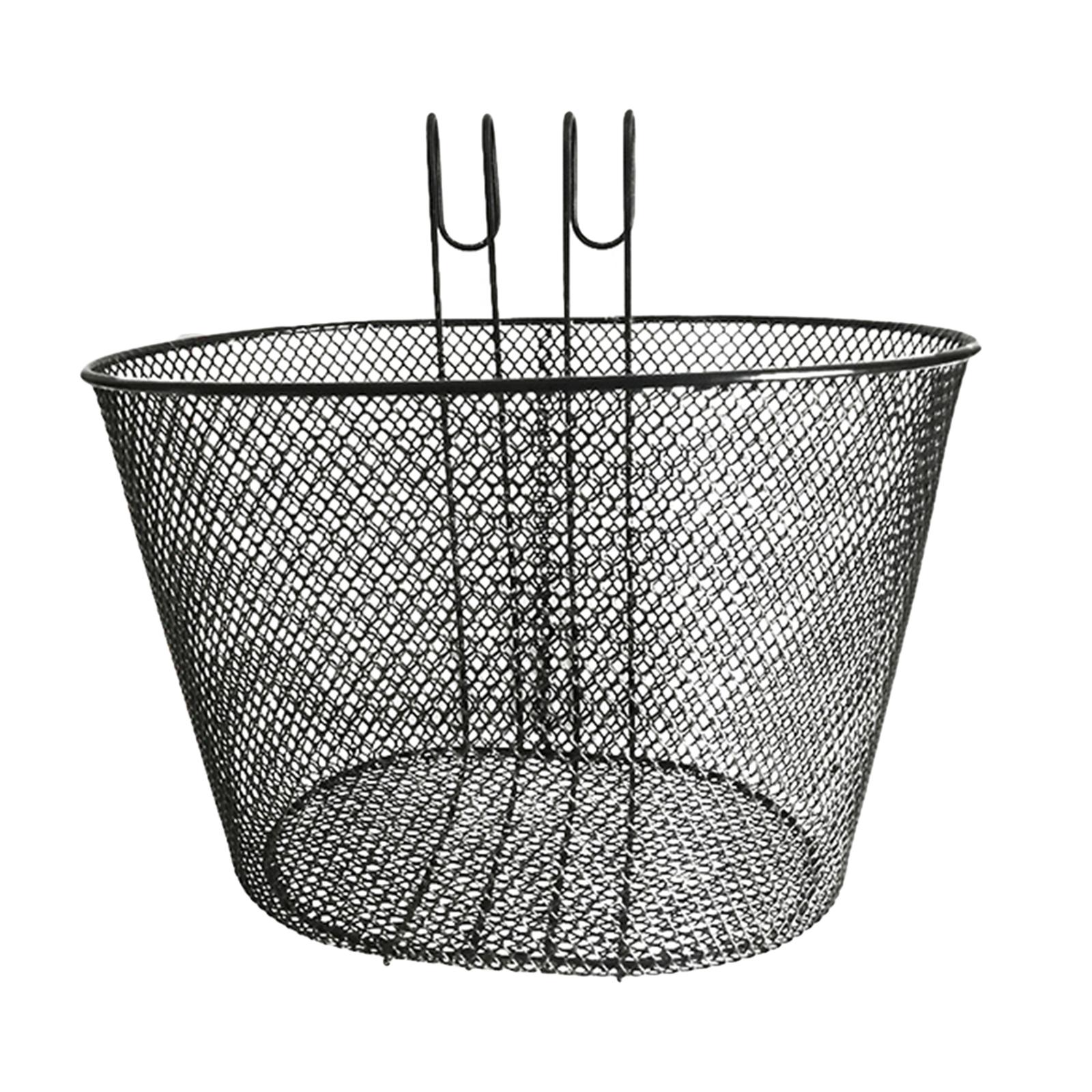 Iron Mesh Bike Bicycle Basket Quick Release Durable Portable for Mountain Bike Front Handlebar Adjustable Removable for Women