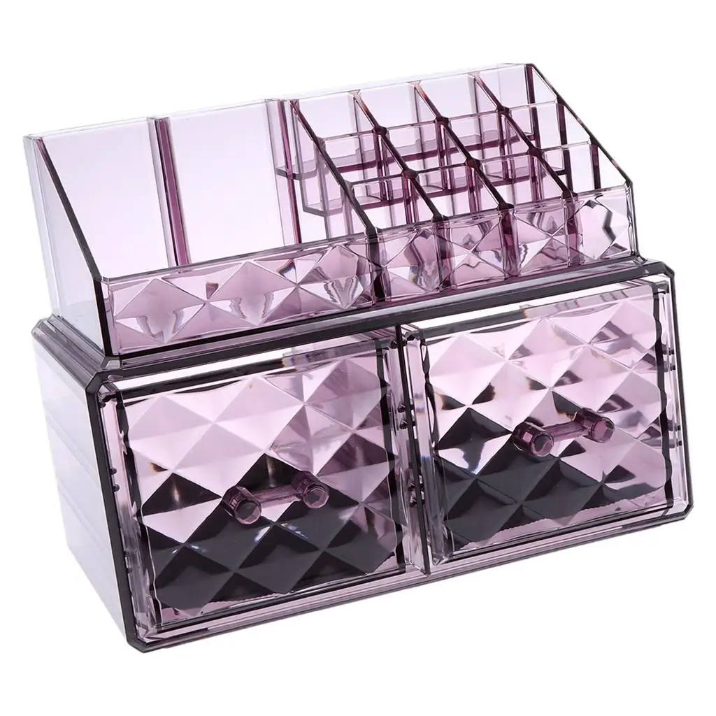 Acrylic Makeup Box Cosmetic Organizer Drawers Display Storage Case