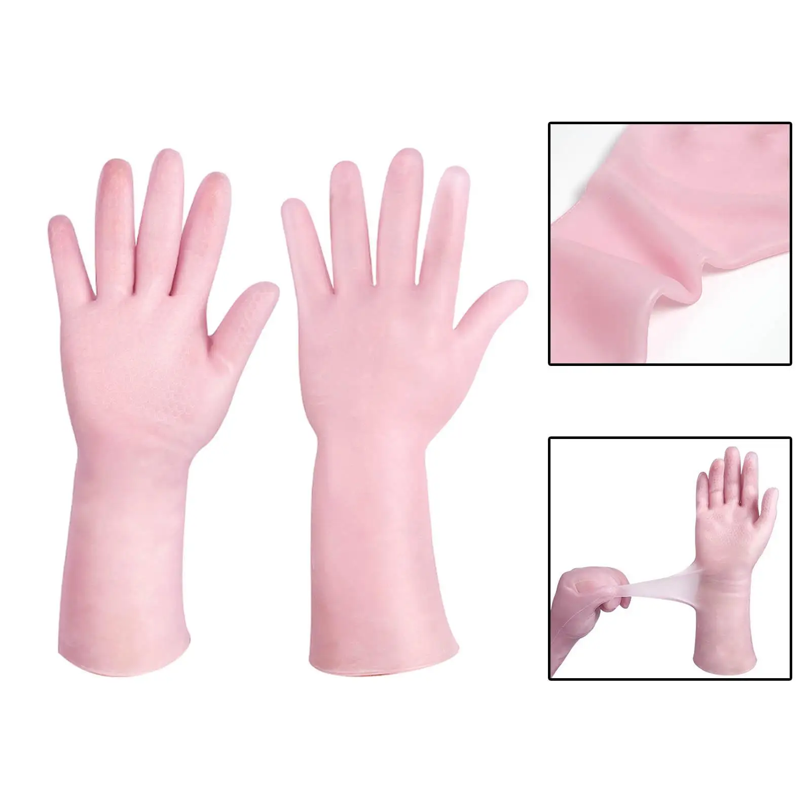 2Pcs Moisturizing SPA Gloves Long Overnight Soften Waterproof Gel Callus Remover for Cuticles Aging Hands Dry Skin Rough Cracked