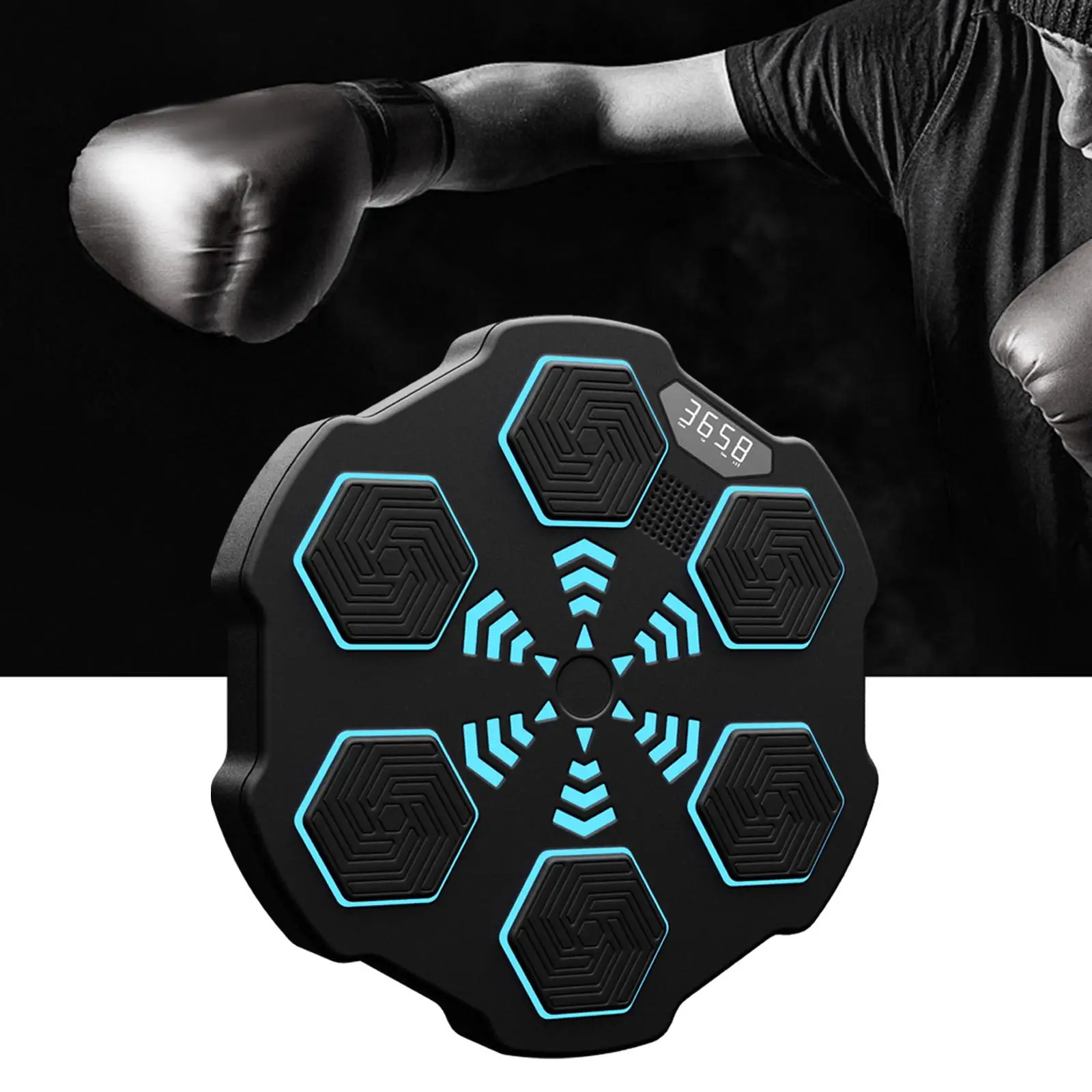 Electronic Wall Target Sandbag Music Boxing Machine with LED Lights for Competitions Trainer Practice Striking Skills Youth