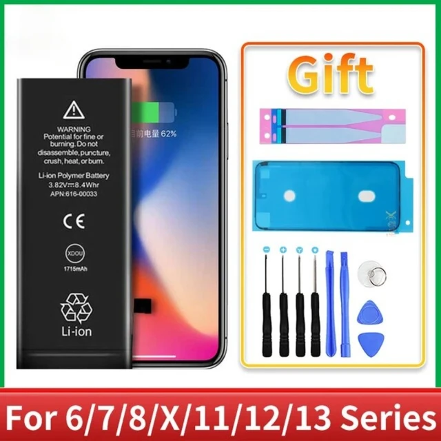 Replacement Battery For Apple Iphone 6 6s 7 8 5 Xr 11 Plus X Xs Max  Tools+high Capacity Bateria For Iphone 6 12 Min Pro 8plus - Mobile Phone  Batteries - AliExpress