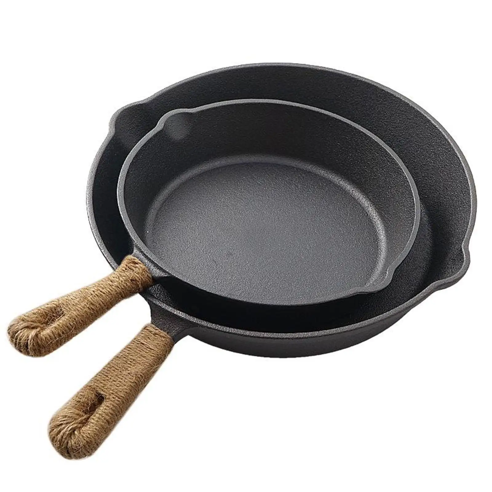 Camping Iron Nonstick Frying Pan - Frying Pan for Oven, Induction, Gas,