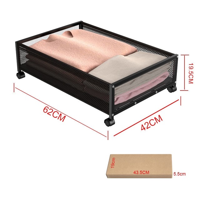 Uyokcnie Under Bed Storage Containers, Under Bed Shoe Storage With Wheels,  Foldable Bedroom Storage Organization with Handles, Under Bed Storage Bins