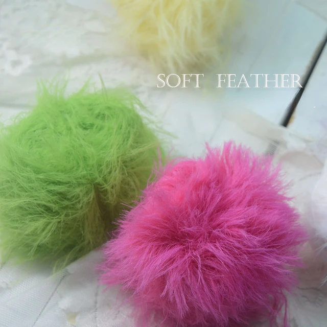Handmade Special Thread Scarf Thread Feather Yarn Cat Hair Flash