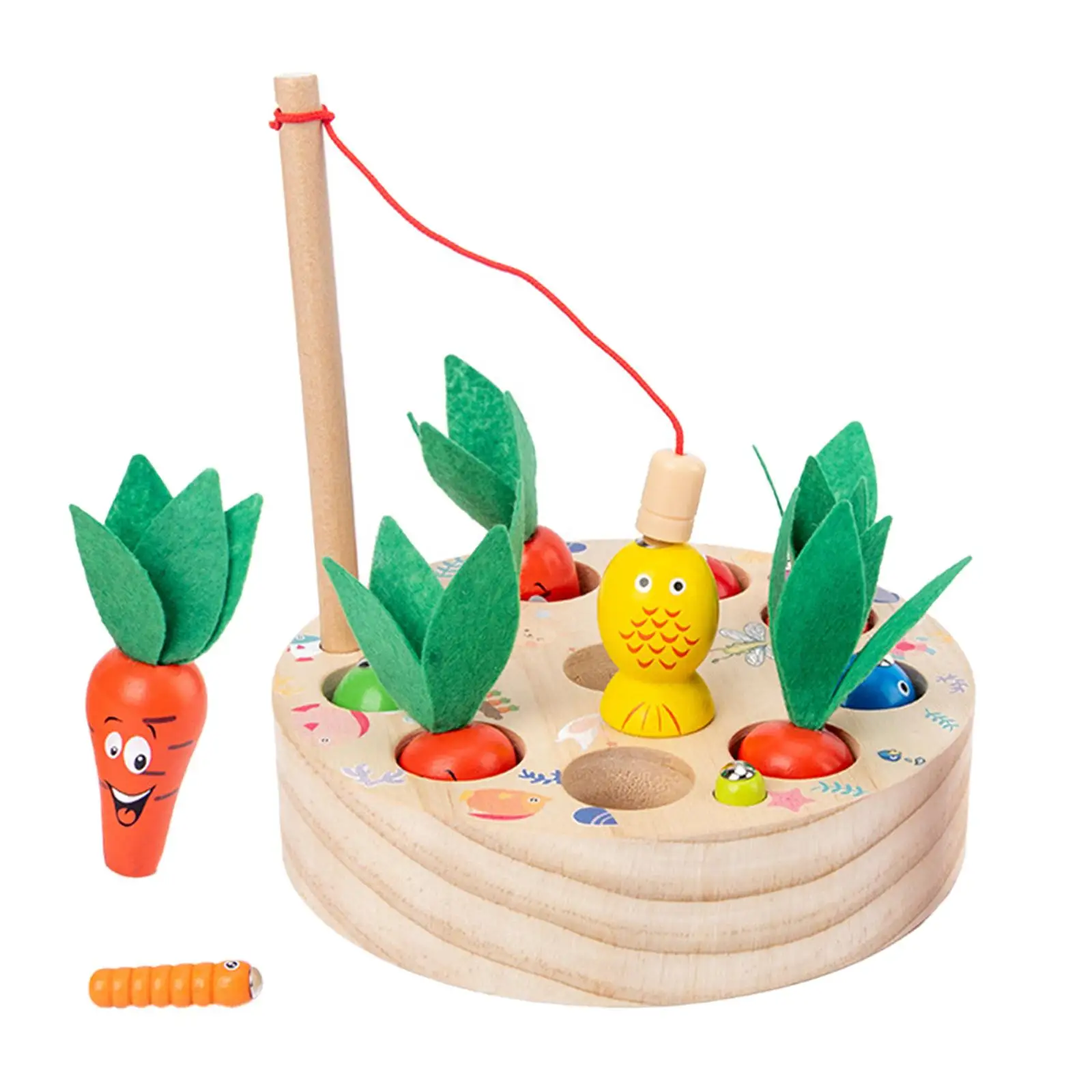 Educational Wooden Fishing Game Fine Motor Skill Learning Toy Montessori Toys for game Activity Birthday Interaction