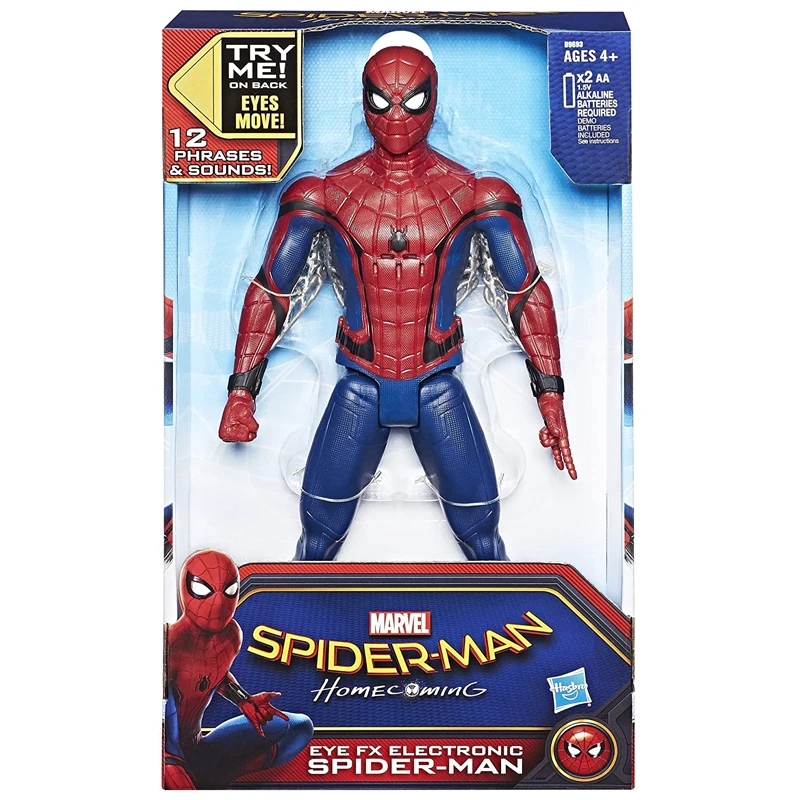 Hasbro Spiderman Homecoming Eye FX, telaraña electrónica, alas, guiño, 12  Frases, sonidos, figura de acción, juguetes para niños, regalo para niños|  | - AliExpress