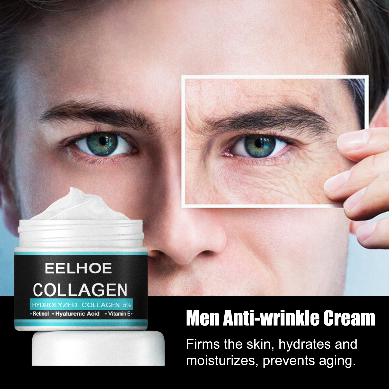 Best of EELHOE Collagen Creams For Men Anti Wrinkle Anti Aging Face Cream Firming Moisturizing Hyaluronic Acid Cream Facial Care Reviews & Tips - Image 2