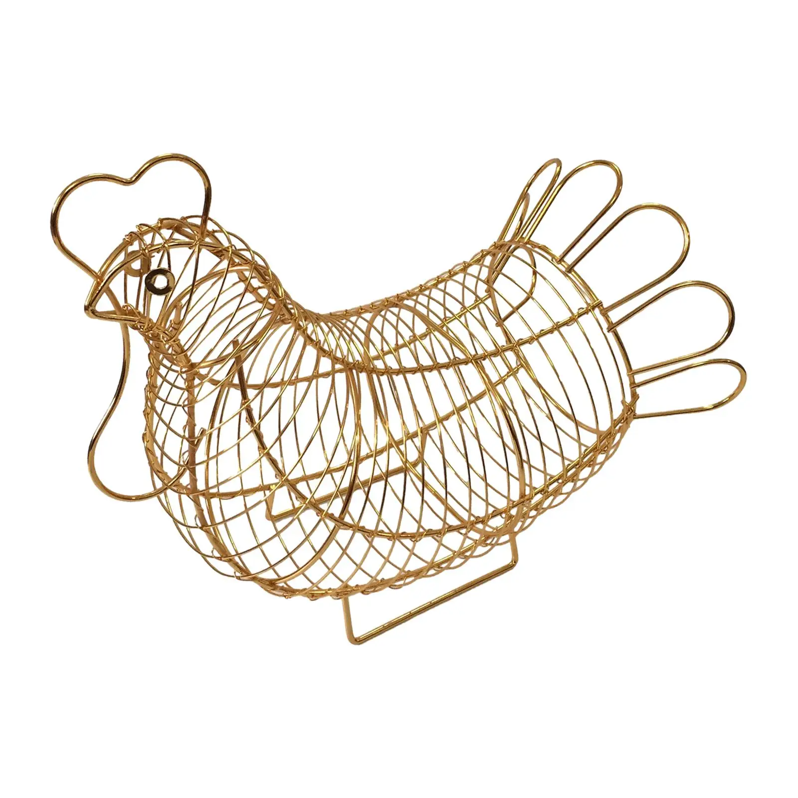 Hen Shaped Food Storage Basket Decorative for Countertop Pantry Restaurant