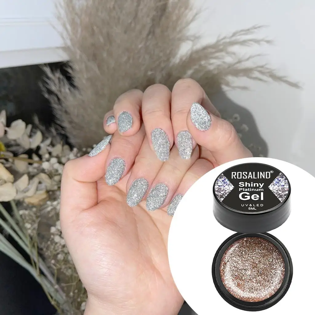 2x 5ml Gel Nail Polish Glitter Shiny  Painting Shimmer  for Women 