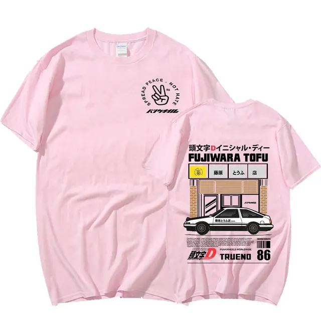 2023 Summer Mens T-shirt Anime Initial D Drift AE86 T-shirt Takumi Fujiwara  R34 Skyline GTR JDM Oversized Cotton Short Sleeve - AliExpress