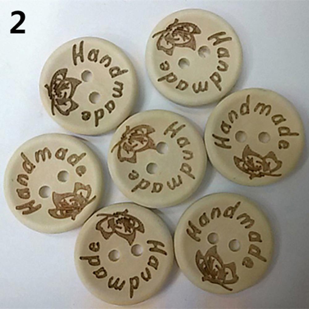 Description Picture 6 of item100 Pcs/Set Wood Butterfly Love Heart Letter Carved Sewing Scrapbooking Buttons Handmade Scrapbooking Decorative For Clothing