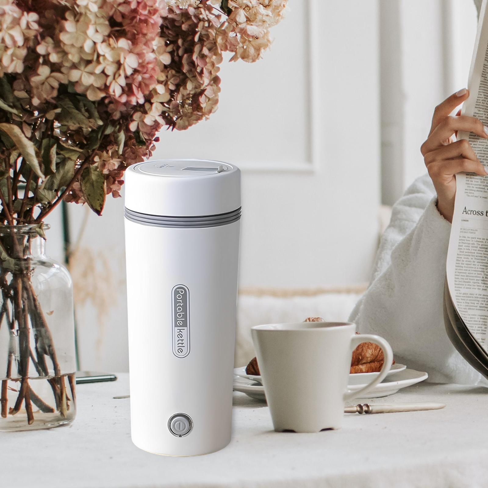 Portable Electric Heating Kettle Boil Dry Protection Auto Shut Off 350ml Tea Hot Water Kettle for Tea Milk Beverage Travel