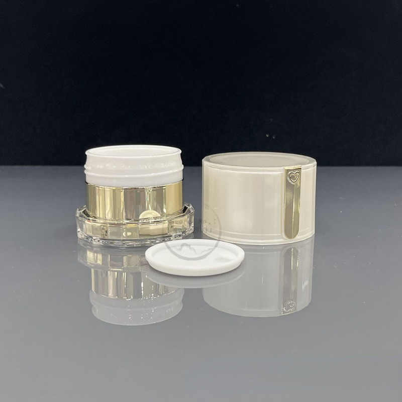 Leeres Auge Gesicht Creme Glas Körper lotion Verpackung Flasche Reise Acryl Gold Behälter kosmetische Make-up Emulsion Unter flasche – Detail 4