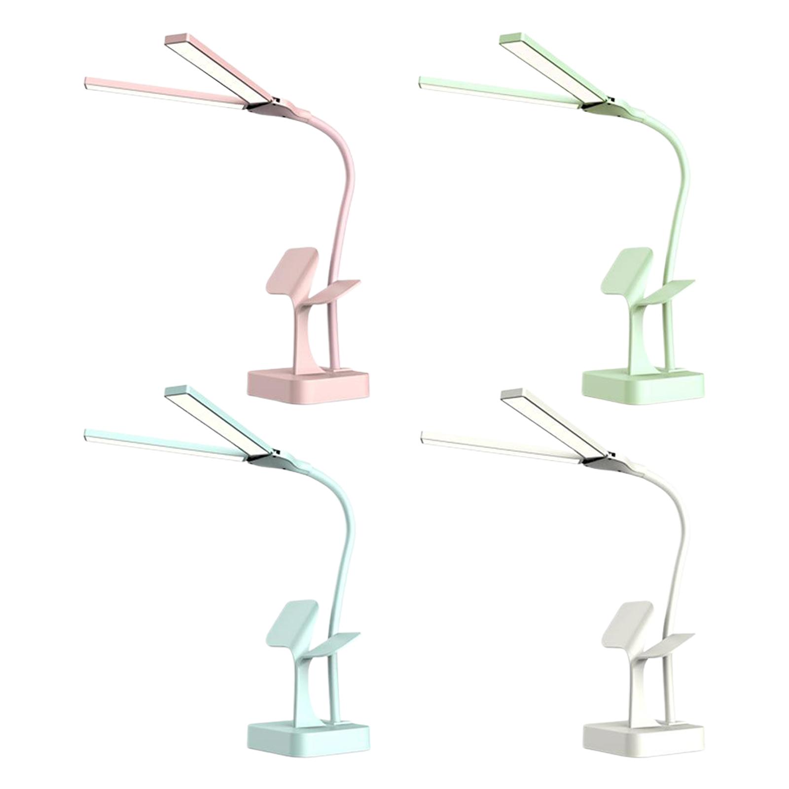 LED Desk Reading Lamp Touch Control 3 Colors Dimmable USB Bedroom