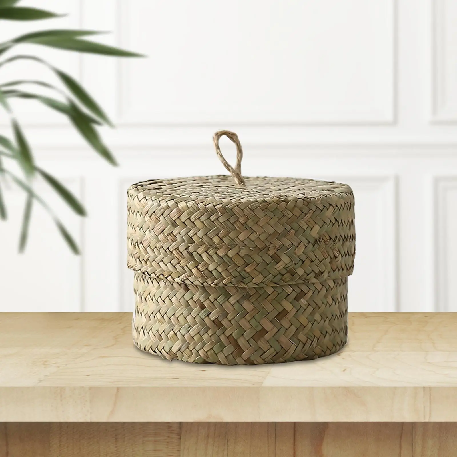 Storage Box Seagrass Organizer Flower Box Seagrass Storage Basket for Office