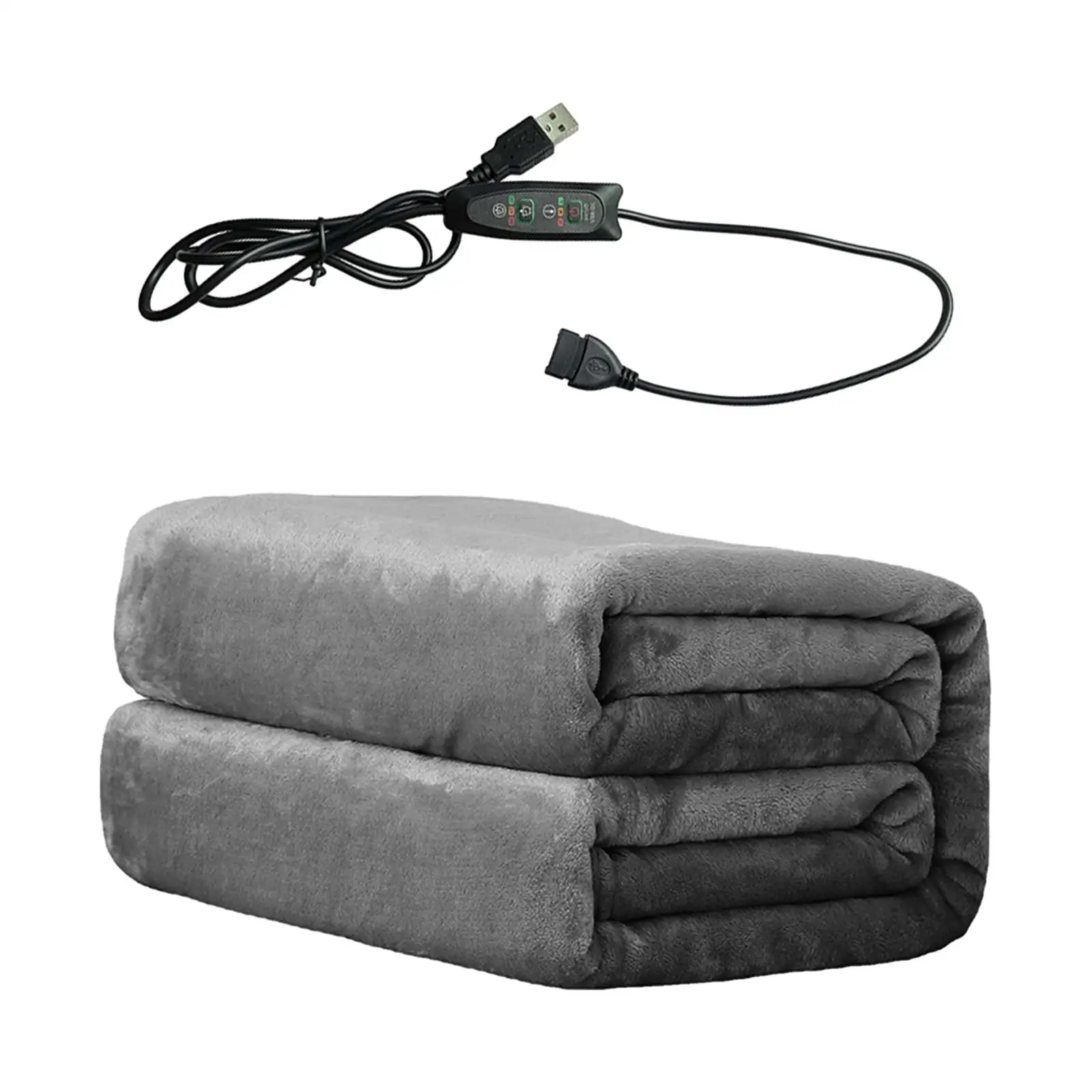 Electric Blanket USB 3 Temperature Control Multifunction Winter Warm Shawl Fast Heating for Hiking Home Traveling Couch Camping