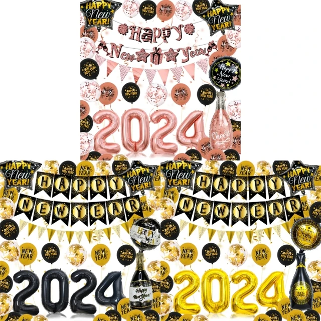 Big Dot of Happiness 2024 Gold Graduation Decorations - DIY Party