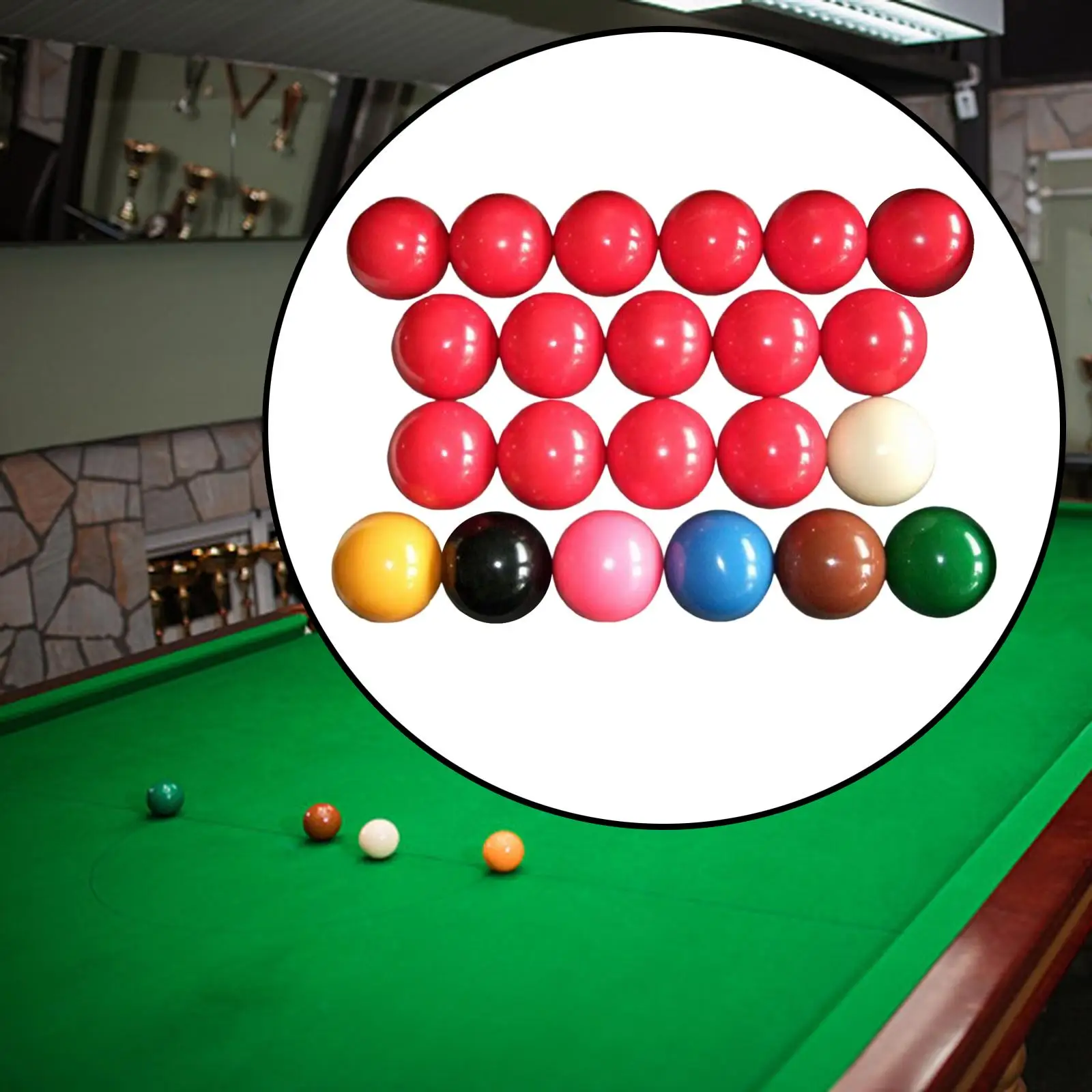 Snooker Balls Set 2 1/16 Resin Balls for Official Game Ball British Billiard