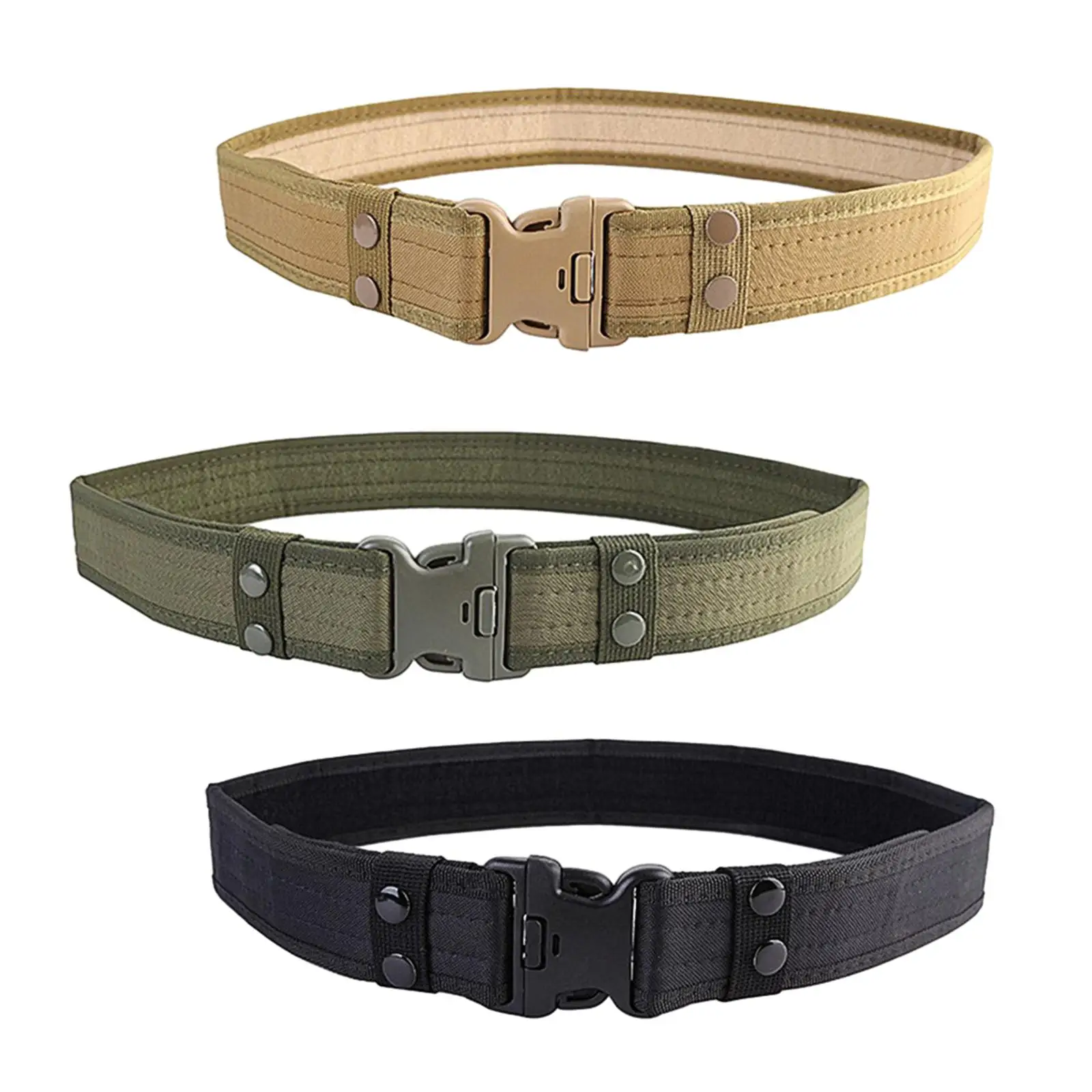 Men`s Outdoor Belts Wear Resistant Utility Belt Adjustable Casual Waistband for Hunting Game Training Hiking Leisure Sports