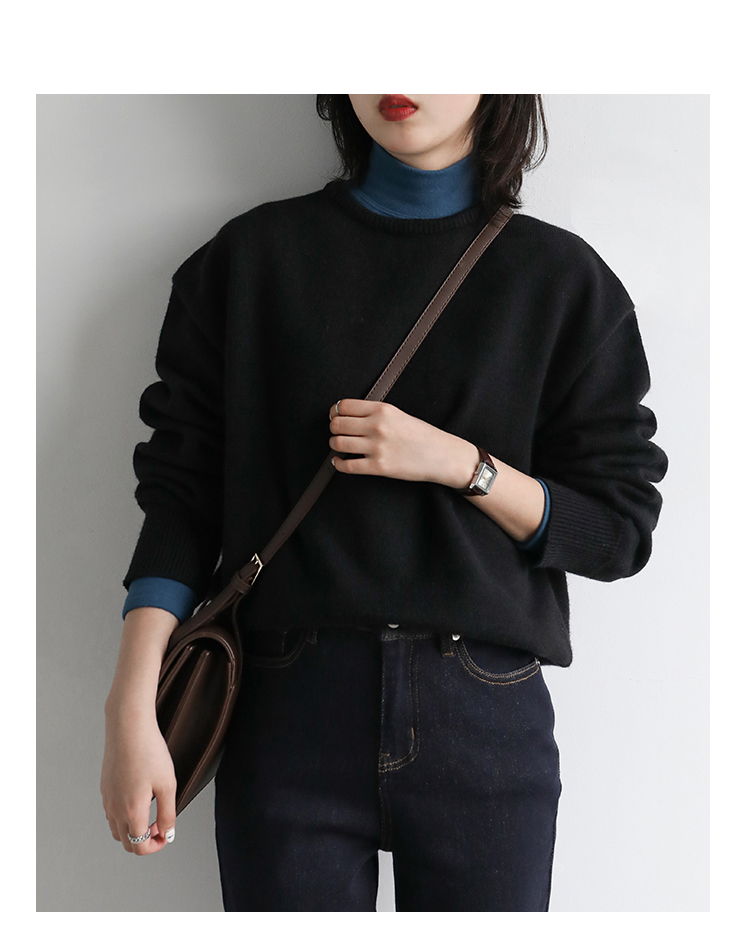CHIC VEN Women Sweatshirt Turtleneck Pullovers Casual Solid Dralon Warm Bottom Blouse Office Lady Tops Autumn Winter 2023