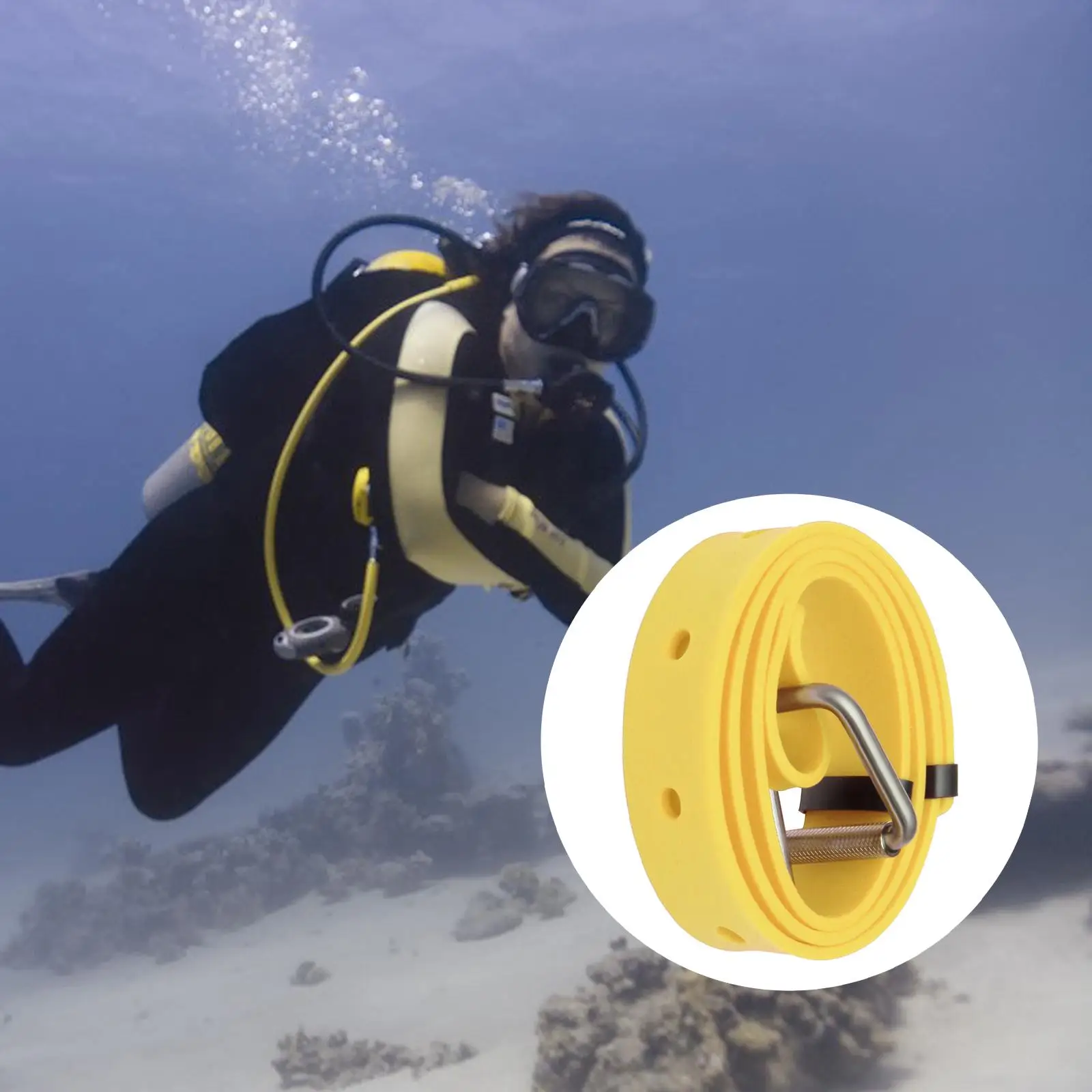 1.3M Diving Weight Belt Diving Weight Webbing with Buckle Belt Equipment for Outdoor Water Sport Snorkeling Scuba Diving