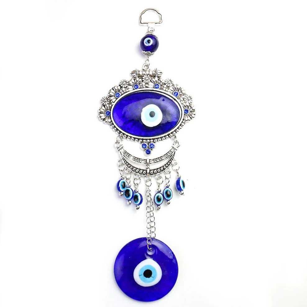 1 Stück Türkisches Böses-Auge-Perlen-Wandbehang, Balkondekoration, glasierte Legierung, blaues Auge, Auto, Zuhause, Innenbereich, Glücksbringer, Accessoires, Geschenk – Detail 6