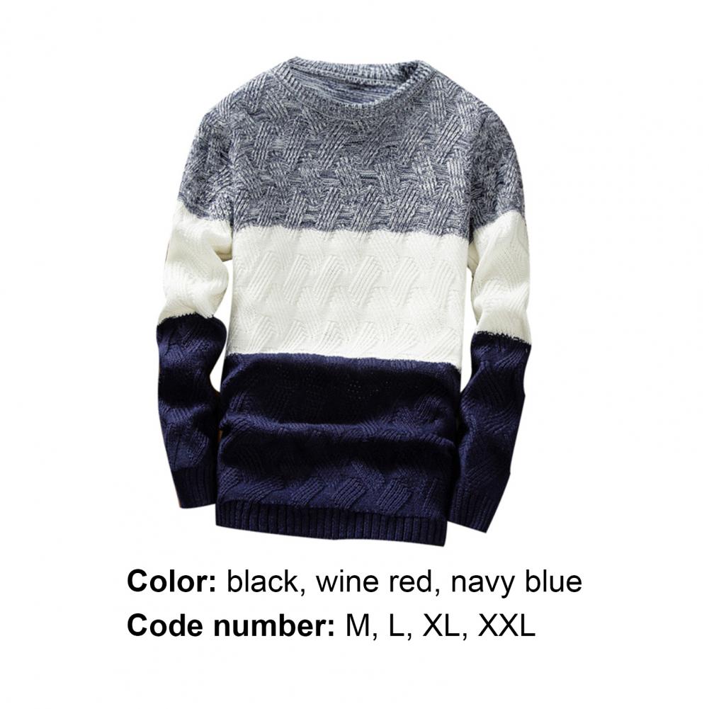 Sweater Hand-wash Soft Autumn Round Neck Men Long Sleeve for