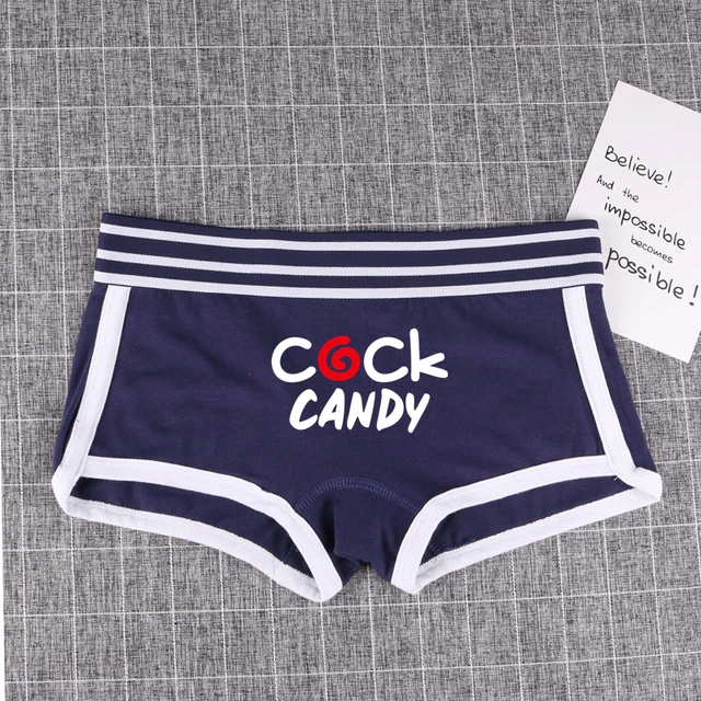 COCK CANDY Cotton Boy Shorts WIFE Gift Underwear for Women New