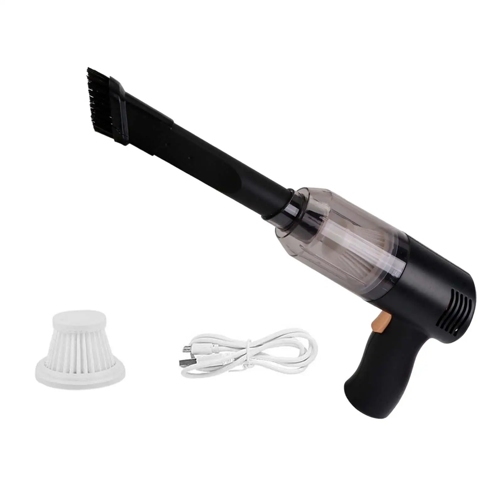 Car Vacuum Easy to Use High Power Portable Hand Vacuum Cleaner USB Rechargeable Mini Vacuum Cleaner for Office Pet Hair Keyboard