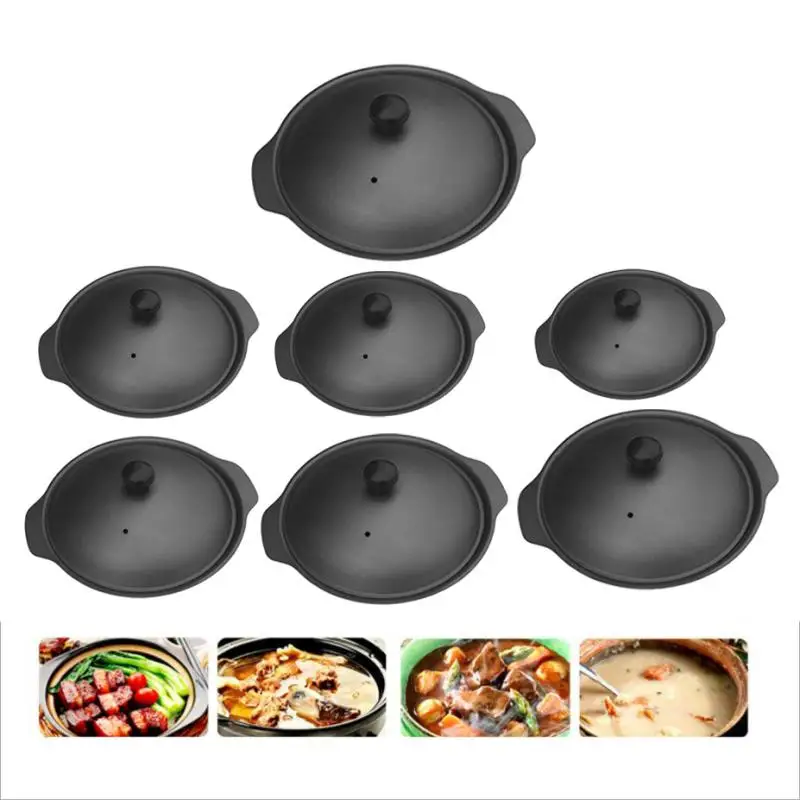 Black Cookware Iron Casserole Pot Frying Pan  and Outdoor Use Stovetop