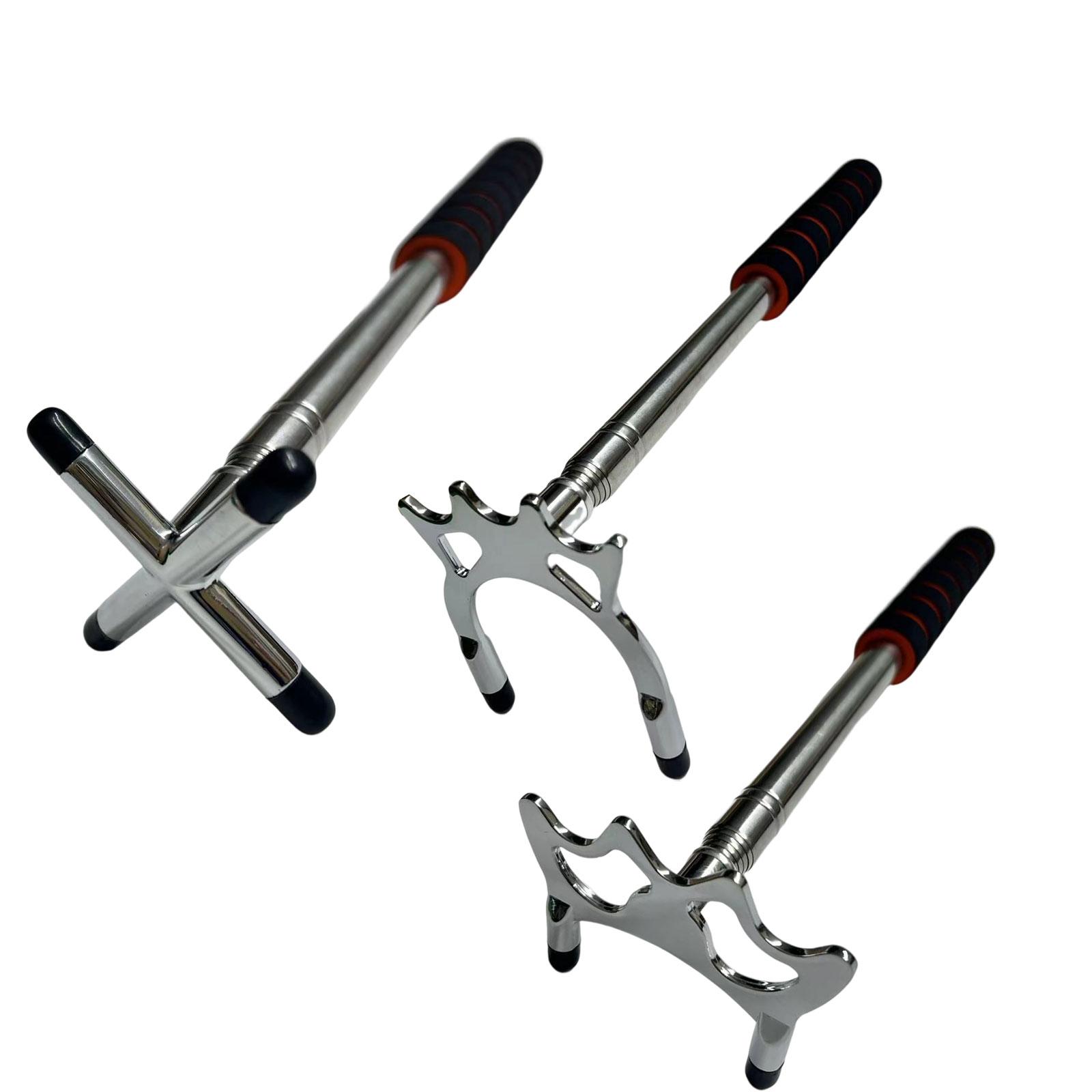 Billiard pool cue bridge, with detachable stainless steel bridgehead cue rack