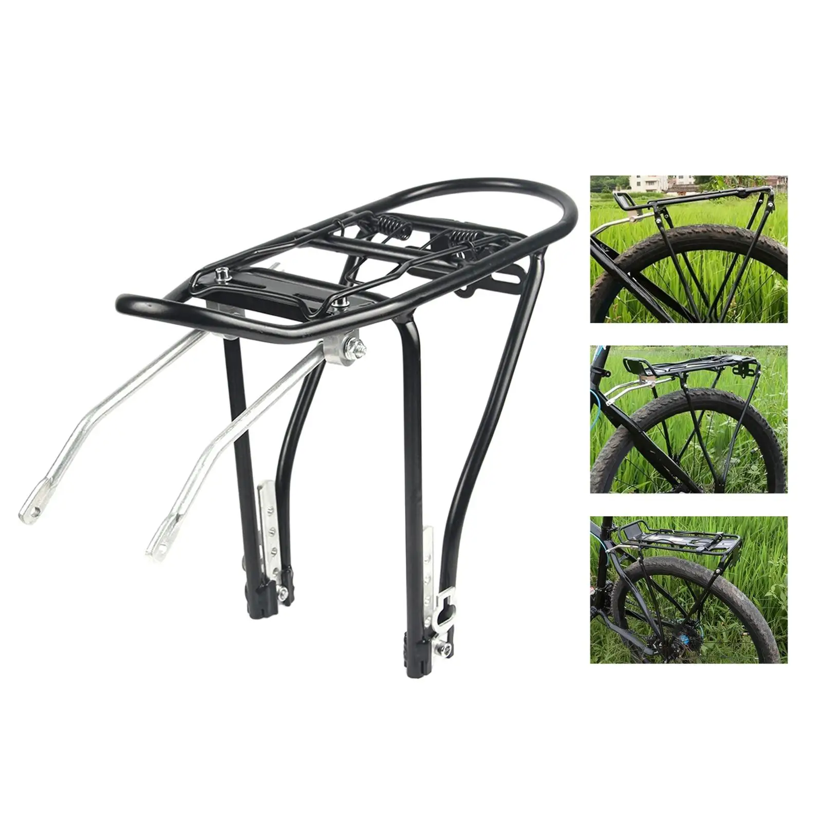 Bicycle Rear Luggage Cargo Rack Panniers Alloy Carrier for Parts Load Limit 88 lbs/40kg Suitable for 14