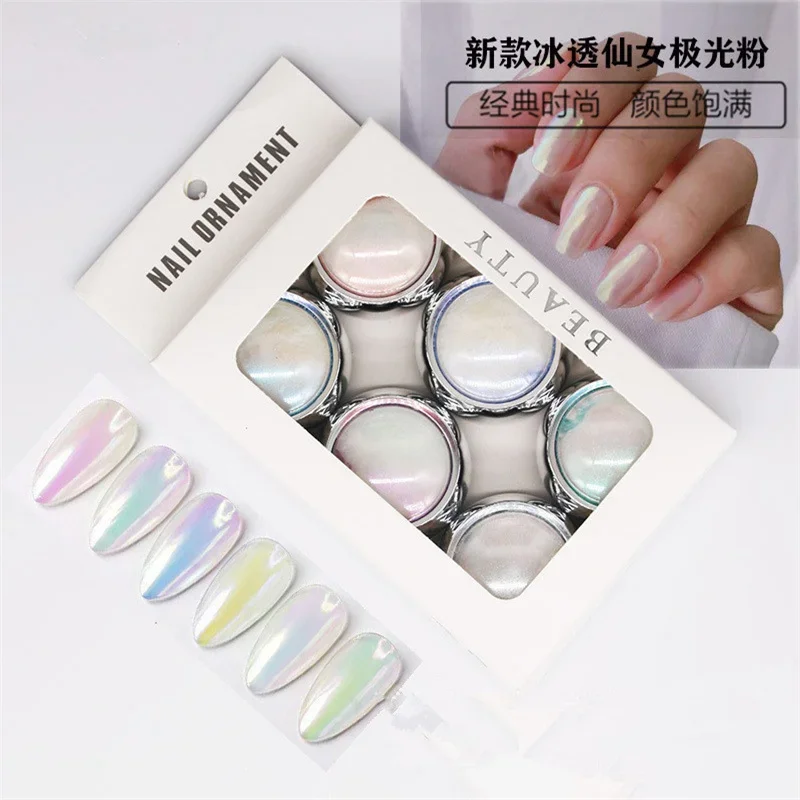 Best of 6pcs / Set New Shiny Nail Glitter Powder Holo Nail Rubbing Dust Mermaid Aurora Mirror Effect Chrome Pigment Dust Manicure Decorati Reviews & Tips