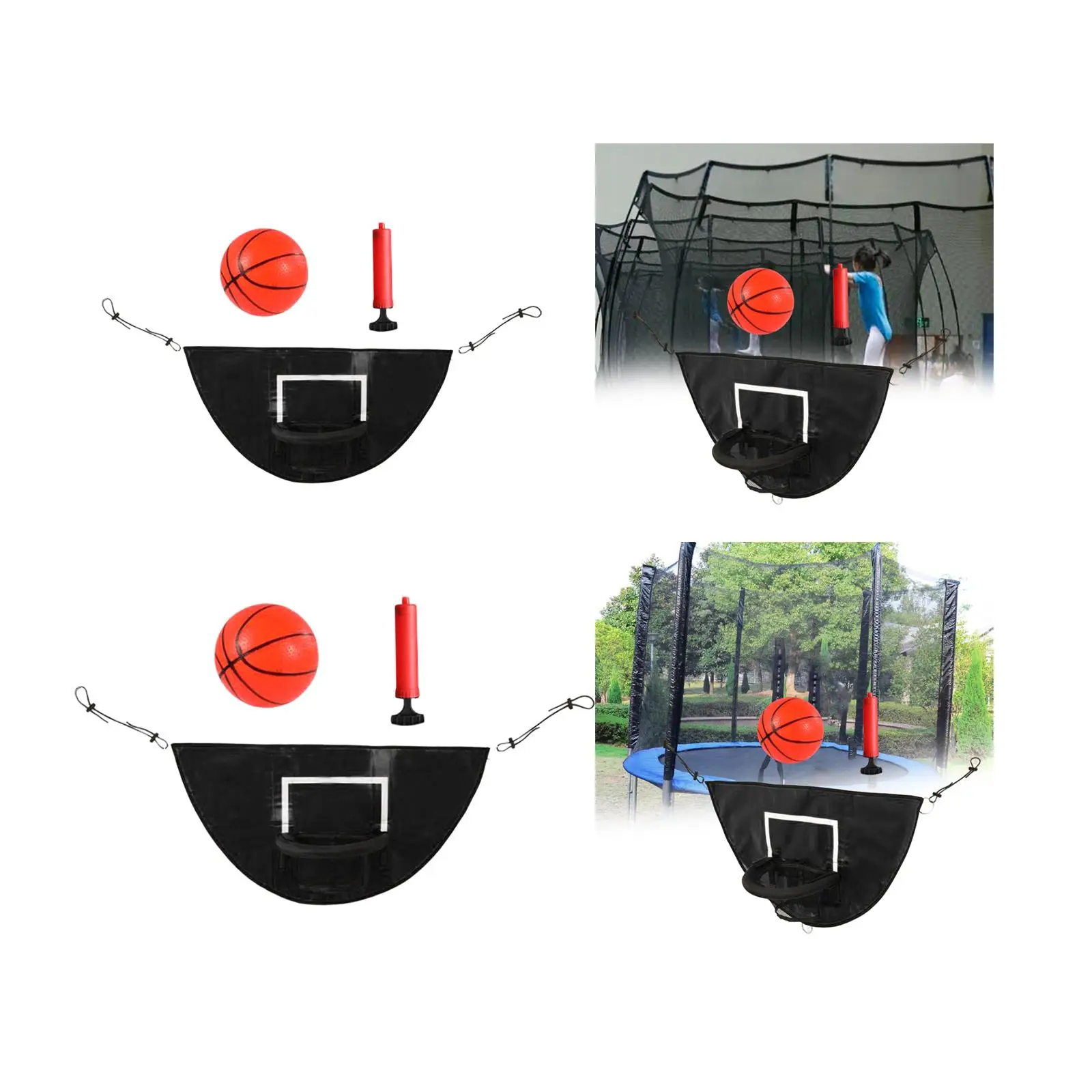 Trampoline Basketball Hoop Easy Installation Goal Game with Mini Basketball and