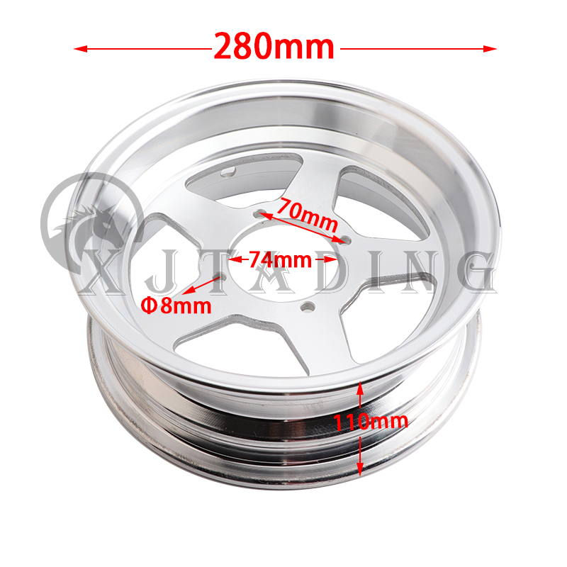 10 zoll Aluminium rad hub 2,50-10 2,75-10 3,00-10 3,50-10 vakuum Felgen Für affe Fahrrad golden boy Motorrad Elektrische roller – Detail 2