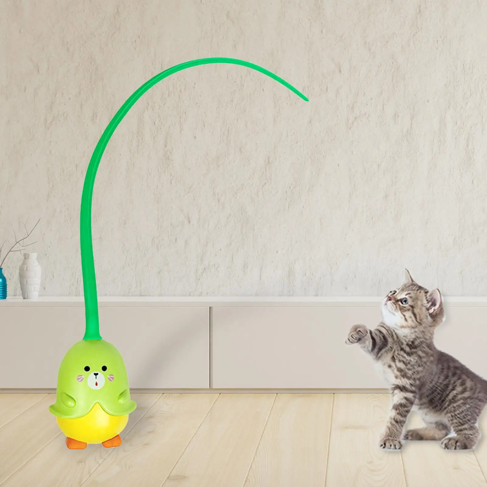 Long Tail Interactive Cat Toys Playing Automatic Rechargeable Teaser Catcher Exercise Kittens Electric Indoor Pet Wand Toy