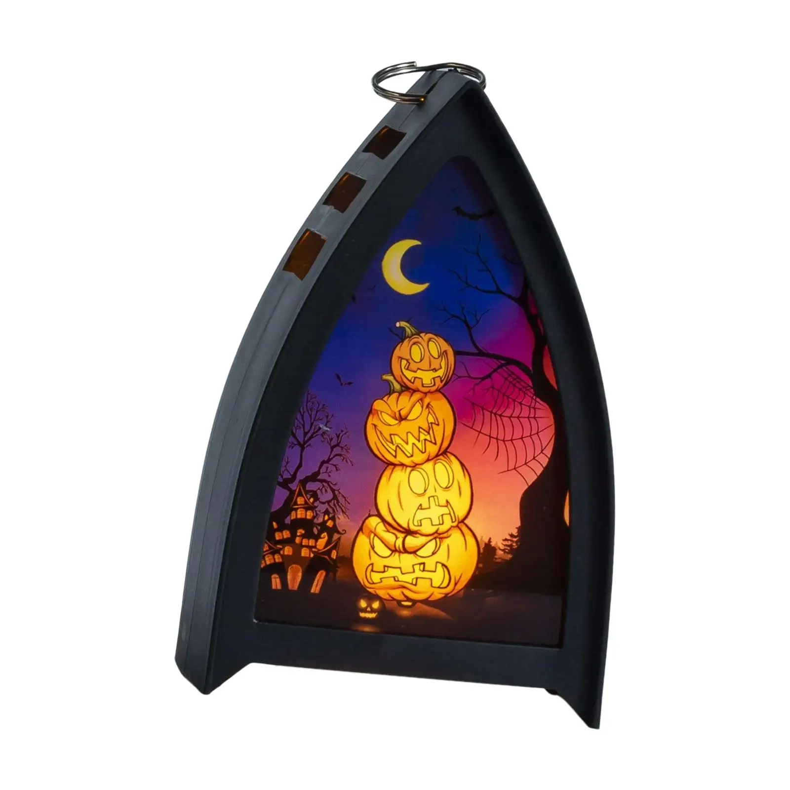 Portable Halloween Lantern Flameless LED Lantern Lamp Christmas Wind Lamp