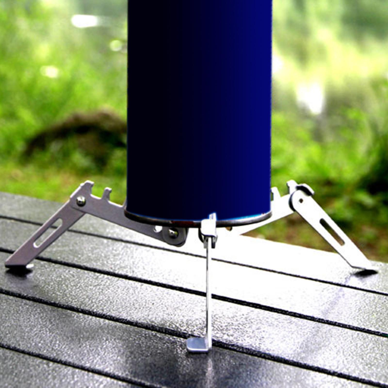 Portable Outdoor Gas Tank Stove Stand Tripod Camping Canister Rack for Hiking BBQ