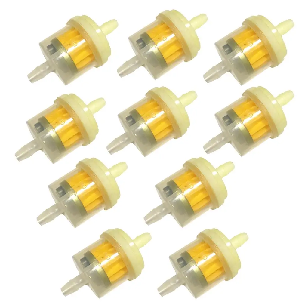 10 Pieces 6mm 1/4 inch Universal Gasoline Filter for Motorcycle Car Dirt Bike