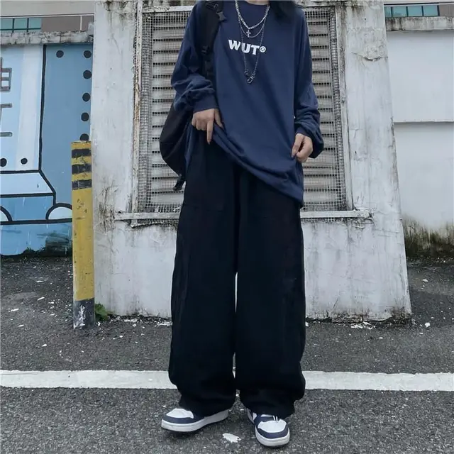 SDCVRE Pantalones de chándal de Mujer Retro Pocket Hip Hop Straight Cargo  Pants Men and Women Jeans Trousers Harajuku Streetwear Denim Pants  Vintage,White,L : : Moda