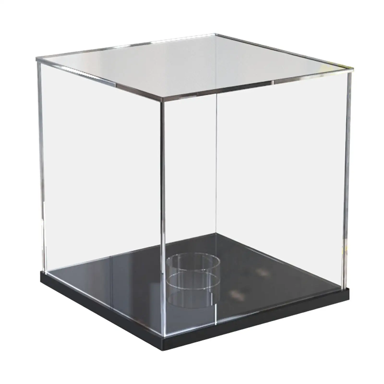 Basketball Display Case with Stand Clear Acrylic Full Size Basketball Display Box for Toys Volleyball Statues Collectibles