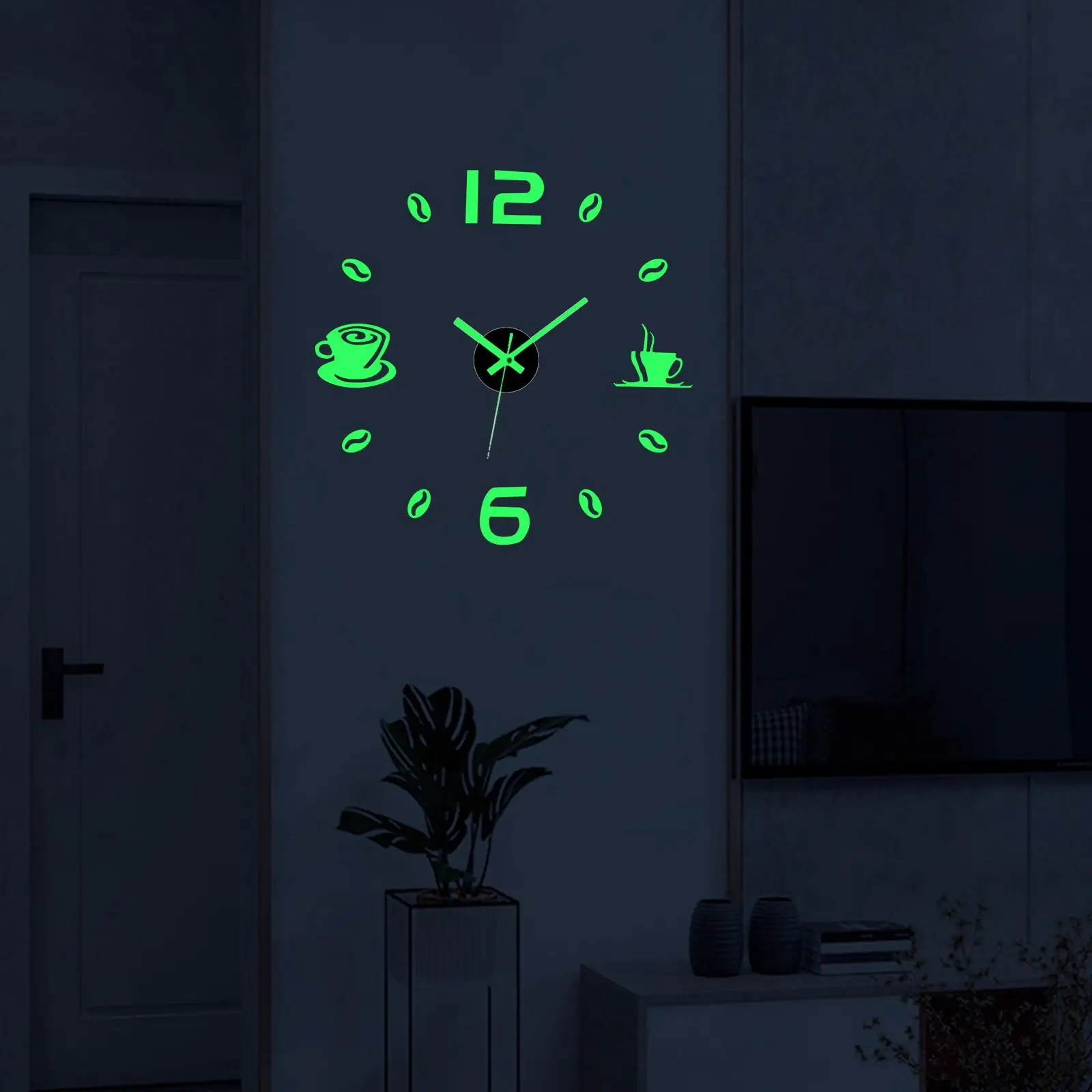 DIY Minimalist Frameless Wall Mute Clock 3D Mirror Sticker Decor for