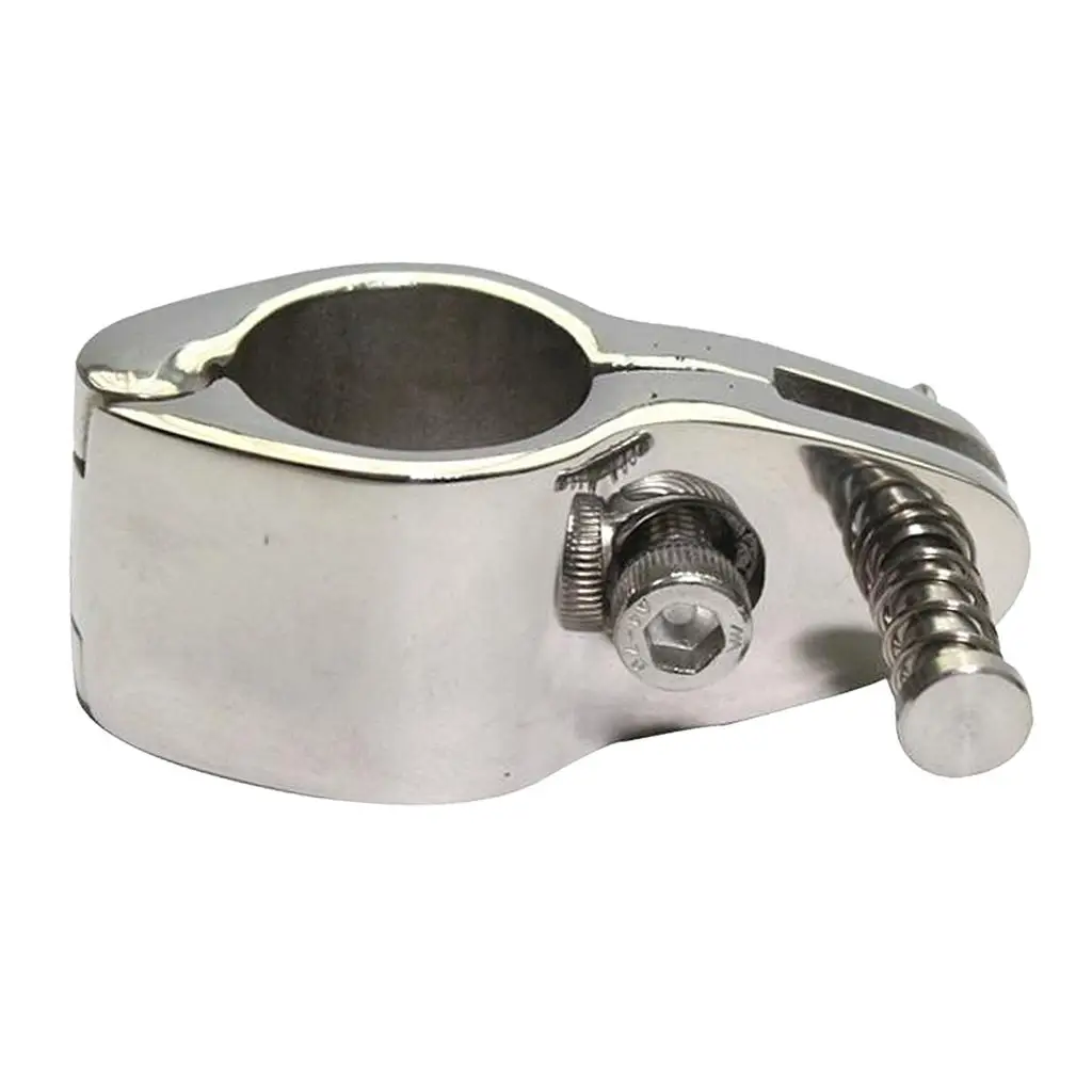 316 Stainless Steel Top Pipe Eye End  Fittings Hardware Canopy Tube End for Marine Boat Yacht 25mm (Silver)