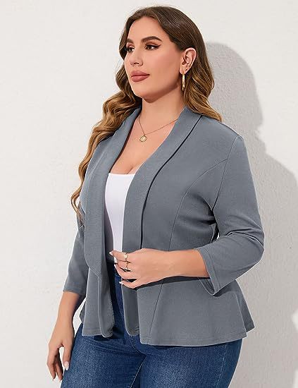 comprida feminina, blazer casual, tamanho grande, nova