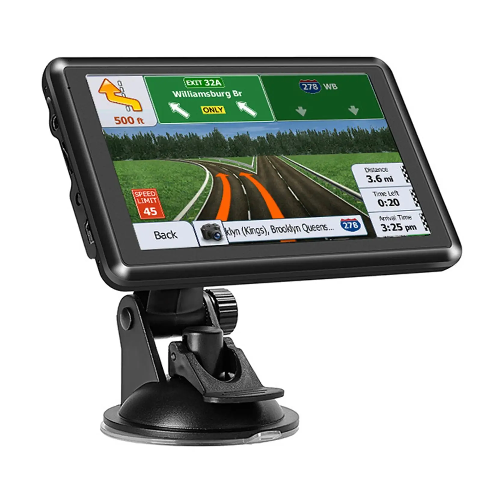 Car Truck GPS Navigation GPS Navigator Device, Spoken Direction Multifunctional 8GB 128 MB