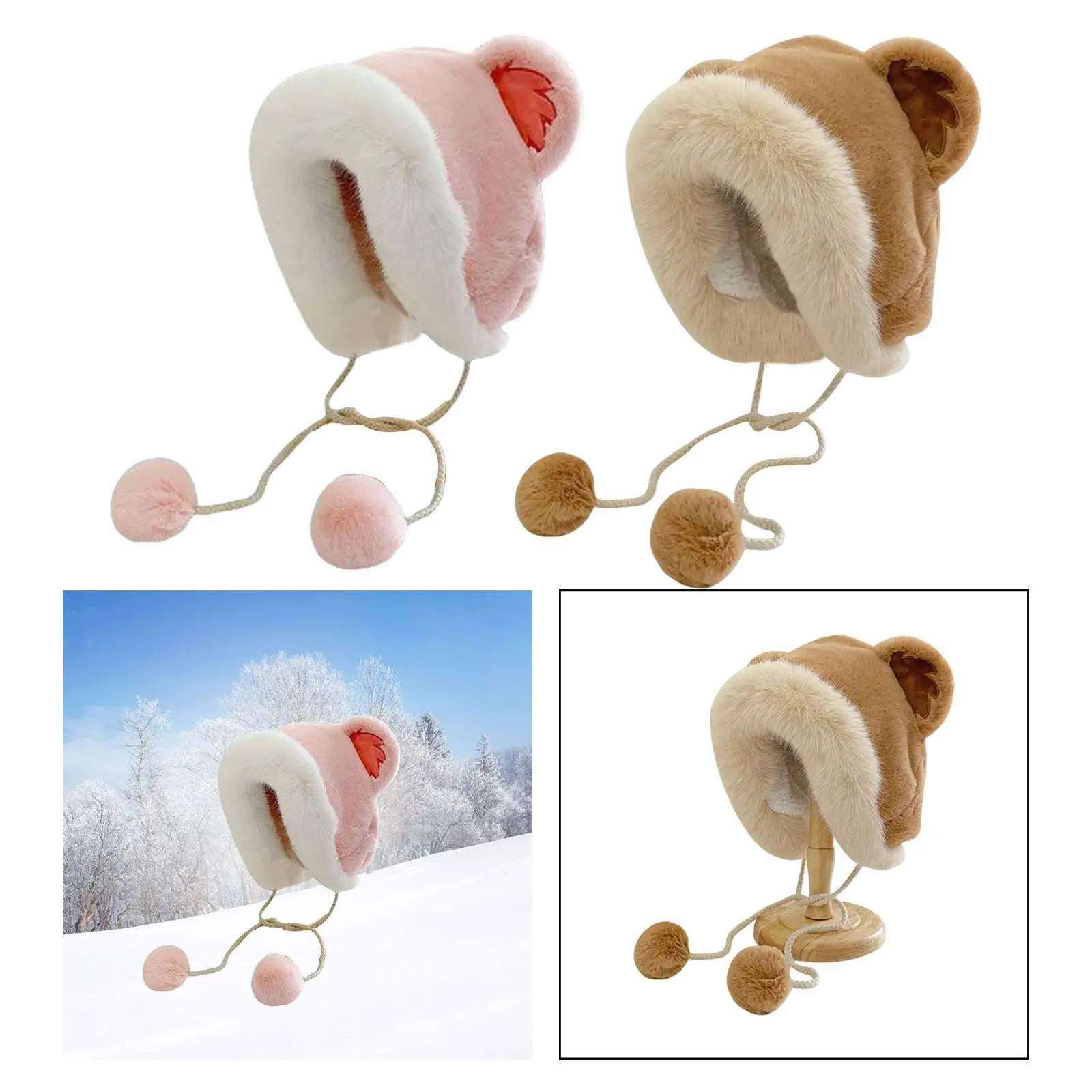 Winter Trooper Hat with Earflaps Thermal Ski Hat Winter Lei Feng Hat for Cycling
