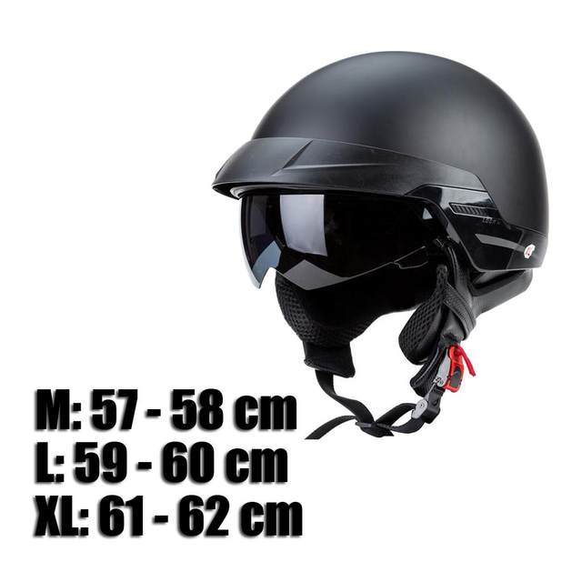 Motorcycle Half Retractable Visor Half  for Bike Cruiser Scooter ATV