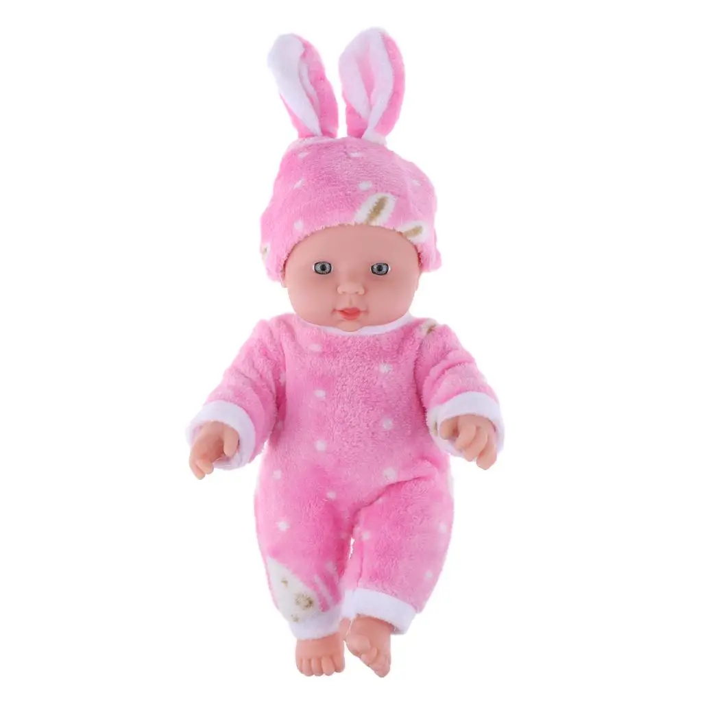 30cm Full Doll Baby Clothes Kids Playmate Pink